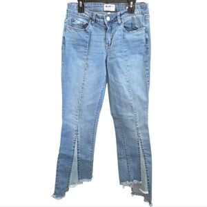 William Rast Light Blue Two-tone Raw-Hem Cropped Jeans Size 27